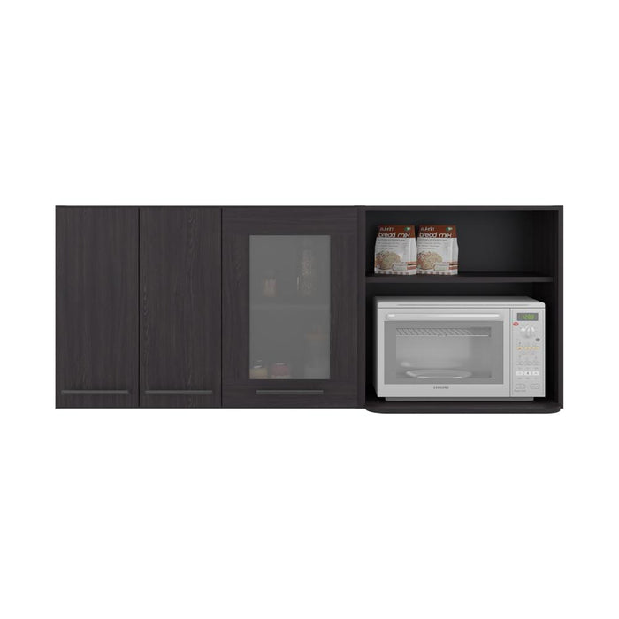 Gabinete Superior Kazán, Kronos Wengue, con Dos Puertas y Espacio Para Ubicar Microondas ZF