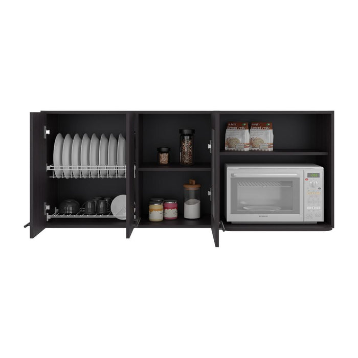 Gabinete Superior Kazán, Kronos Wengue, con Dos Puertas y Espacio Para Ubicar Microondas ZF