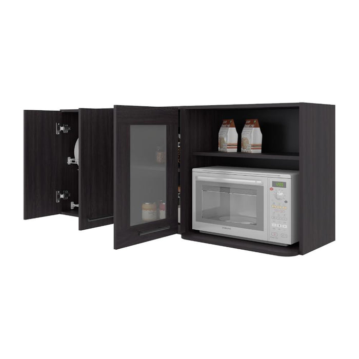 Gabinete Superior Kazán, Kronos Wengue, con Dos Puertas y Espacio Para Ubicar Microondas ZF