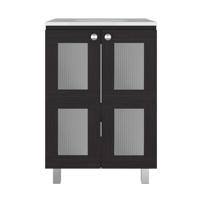 Mueble para Lavamanos Haysi, Wengue, dos puertas abatibles y entrepaño, incluye lavamanos ZF