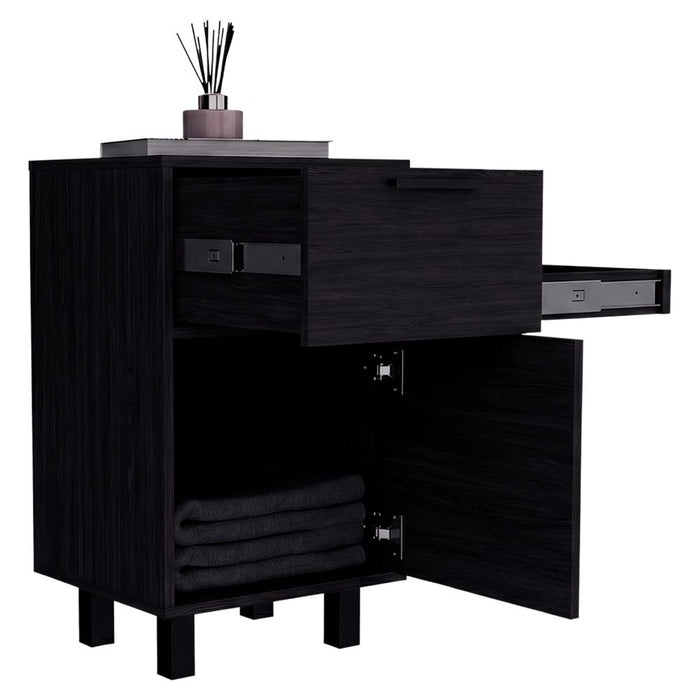 Mesa de Noche Secret, Kronos Wengue, con una Puerta y Cajón Secreto ZF