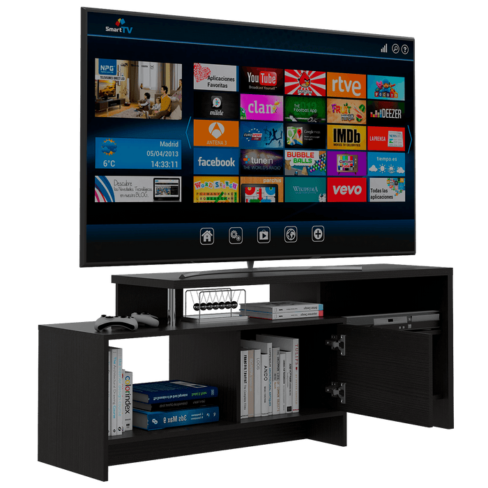 Mesa para TV Eva, Wengue, con capacidad para TV de 49 pulgadas