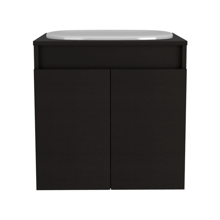 Mueble para Lavamanos Cascade, Wengue, con Espacio Para Ubicar Objetos de Aseo. No Incluye Lavamanos