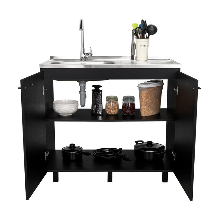 Gabinete Inferior Cantabria, Wengue, Ideal Para Espacio Reducidos ZF