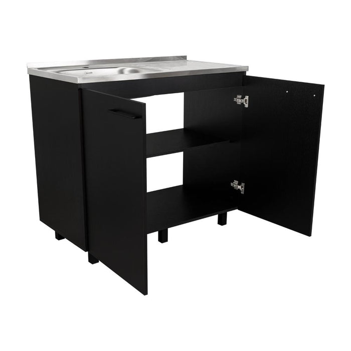 Gabinete Inferior Cantabria, Wengue, Ideal Para Espacio Reducidos ZF