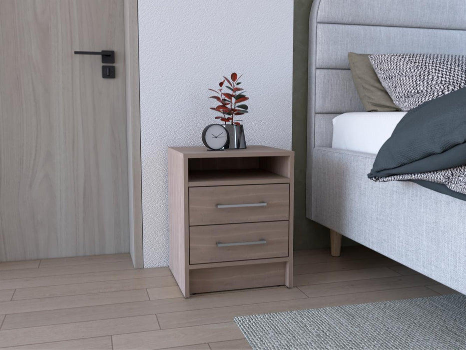 Mesa de Noche Douglas, Bardolino, con Espacio Para Colocar Objetos Decorativos ZF