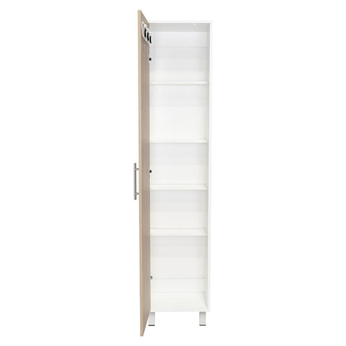 Mueble de Aseo Jalisco, Blanco, con Cuatro Entrepaños y Amplio Espacio de Almacenamiento