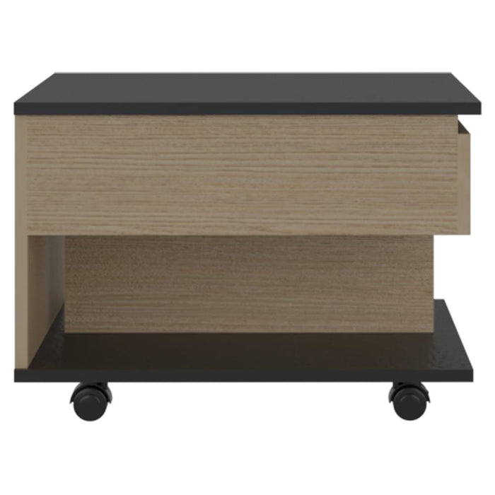 Mesa de Centro Salento, Cartagena y Wengue, Con Un Cajón Interno Multiusos