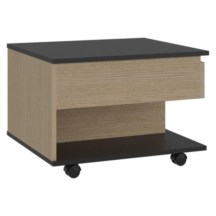 Mesa de Centro Salento, Cartagena y Wengue, Con Un Cajón Interno Multiusos