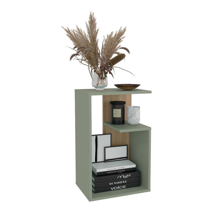 Mesa Auxiliar Evert, Agave y Fresno, con diseño moderno y espacio para ubicar objetos