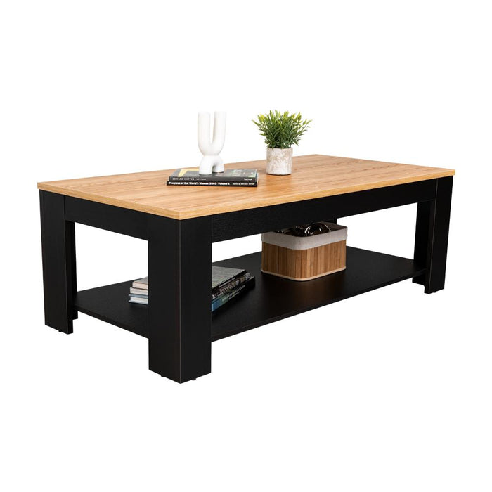 Mesa de Centro Sensi, Wengue y Fresno Europeo, con Diseño Moderno ZF