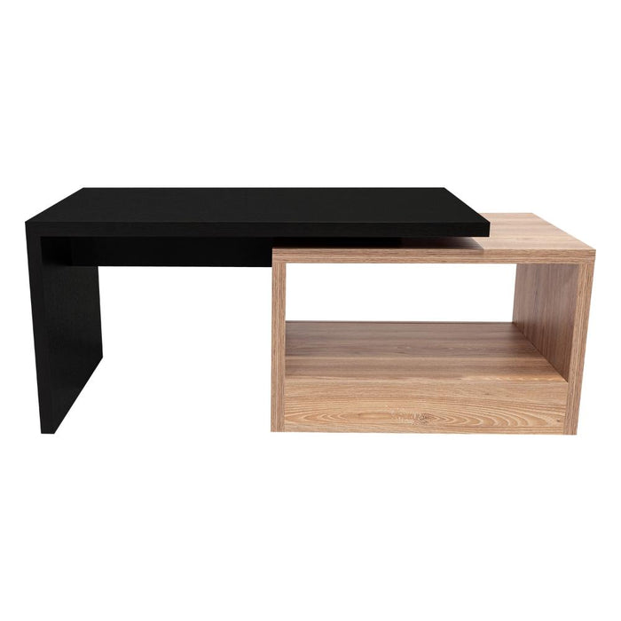 Mesa de Centro Wesley, Wengue y Fresno Europeo, con Amplio Espacio Ideal Para Ubicar Decoraciones