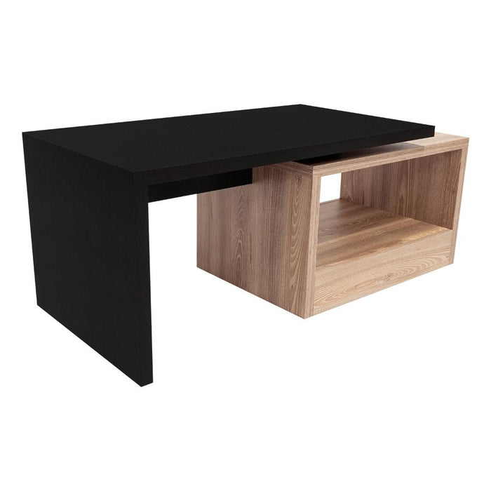 Mesa de Centro Wesley, Wengue y Fresno Europeo, con Amplio Espacio Ideal Para Ubicar Decoraciones