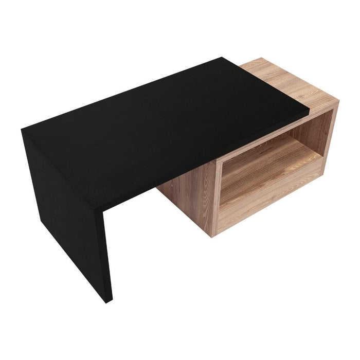 Mesa de Centro Wesley, Wengue y Fresno Europeo, con Amplio Espacio Ideal Para Ubicar Decoraciones