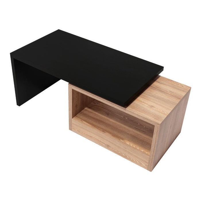 Mesa de Centro Wesley, Wengue y Fresno Europeo, con Amplio Espacio Ideal Para Ubicar Decoraciones