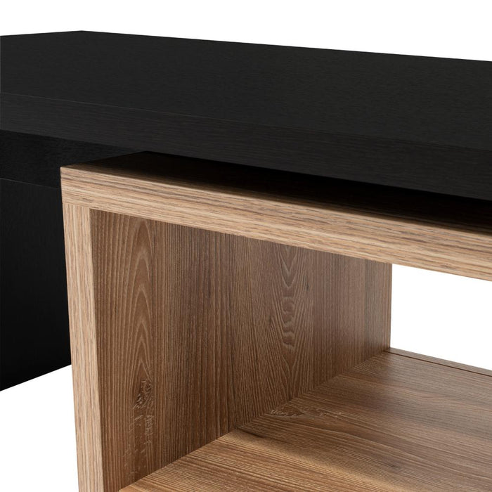 Mesa de Centro Wesley, Wengue y Fresno Europeo, con Amplio Espacio Ideal Para Ubicar Decoraciones