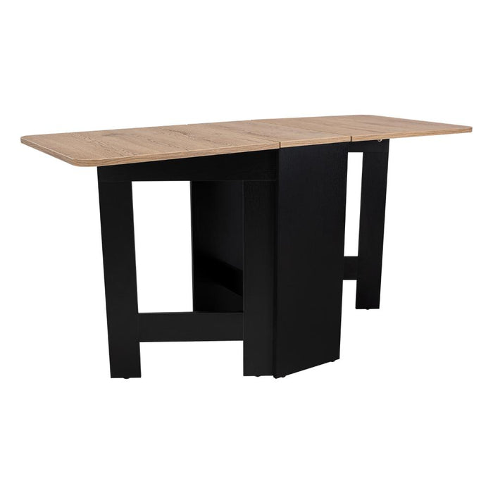 Mesa Auxiliar de Cocina Plegable Merida, Wengue y Fresno Europeo, con Amplia Superficie