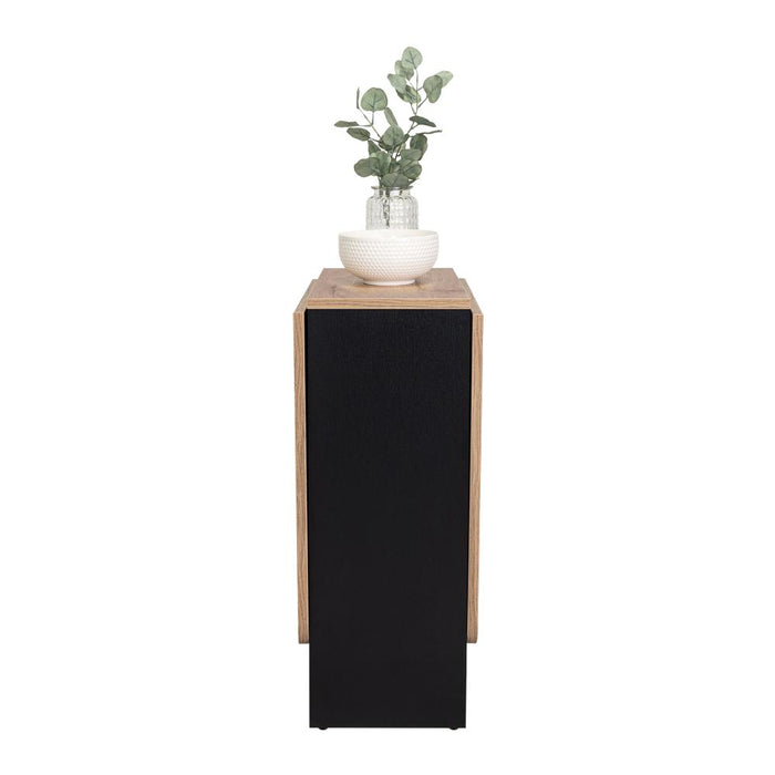 Mesa Auxiliar de Cocina Plegable Merida, Wengue y Fresno Europeo, con Amplia Superficie