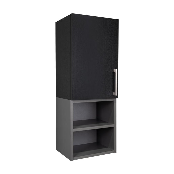 Gabinete de Baño Oporto, Wengue y Plata Oscuro, con espacio para guardar objetos de aseo personal