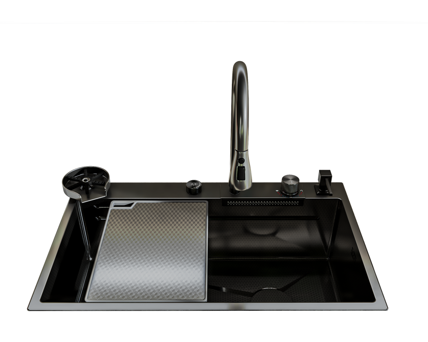 Lavaplatos brera de 75x46x22 en acero 304 color negro