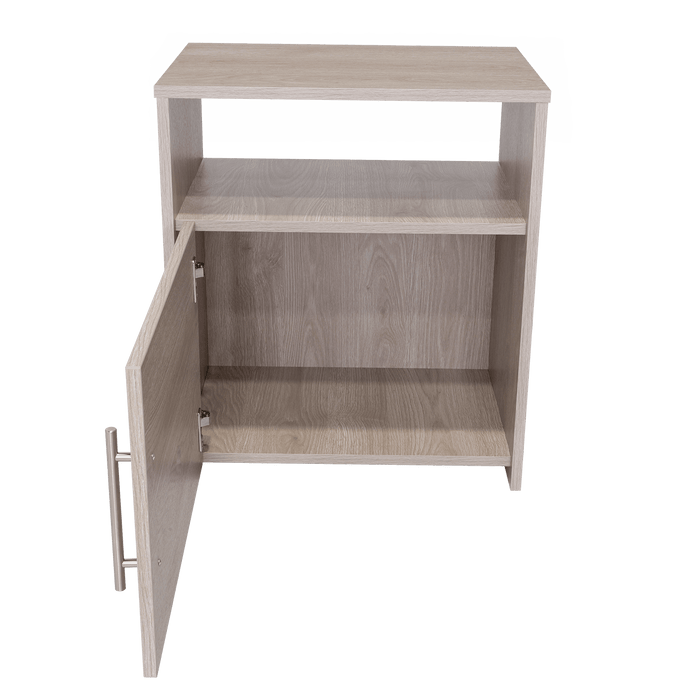 Mesa de Noche Brail, Humo, con Espacio Para Colocar Objetos Decorativos ZF