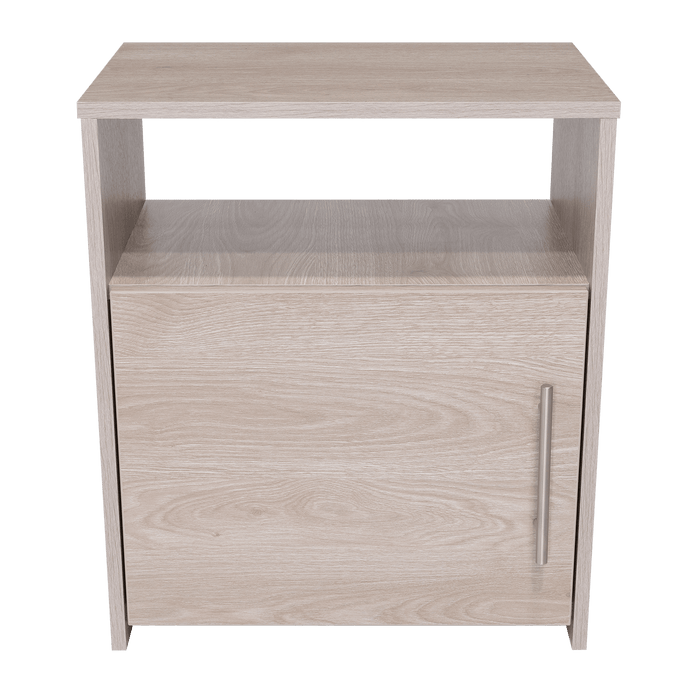 Mesa de Noche Brail, Humo, con Espacio Para Colocar Objetos Decorativos ZF
