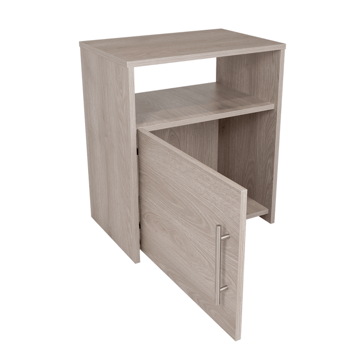Mesa de Noche Brail, Humo, con Espacio Para Colocar Objetos Decorativos ZF