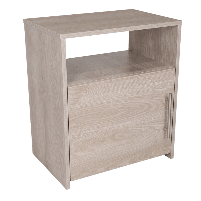 Mesa de Noche Brail, Humo, con Espacio Para Colocar Objetos Decorativos ZF