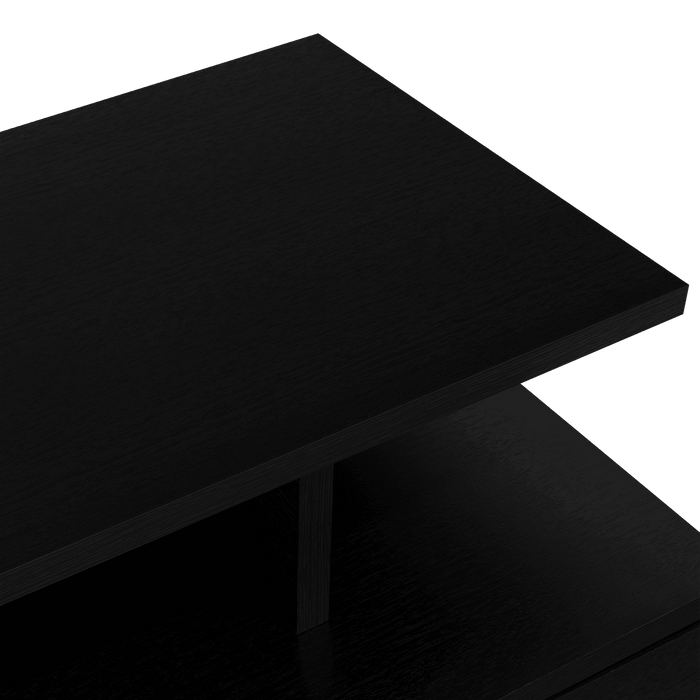 Mesa de Noche Flotante Nube, Wengue con un Cajón y División de dos Entrepaños ZF