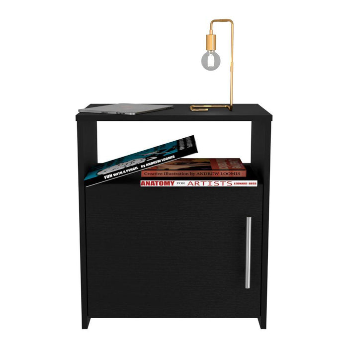 Mesa de Noche Nordik, Wengue, con Una Puerta Batiente ZF