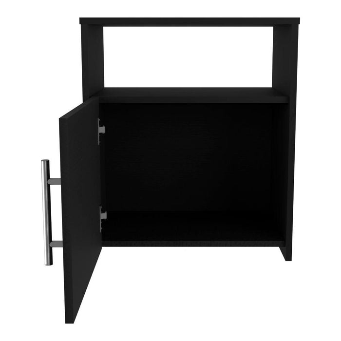 Mesa de Noche Nordik, Wengue, con Una Puerta Batiente ZF