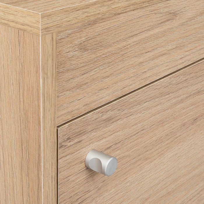 Mesa de Noche Tutto, Beige, con Cajón Para Guardar Objetos Ideal Para Espacios Reducidos