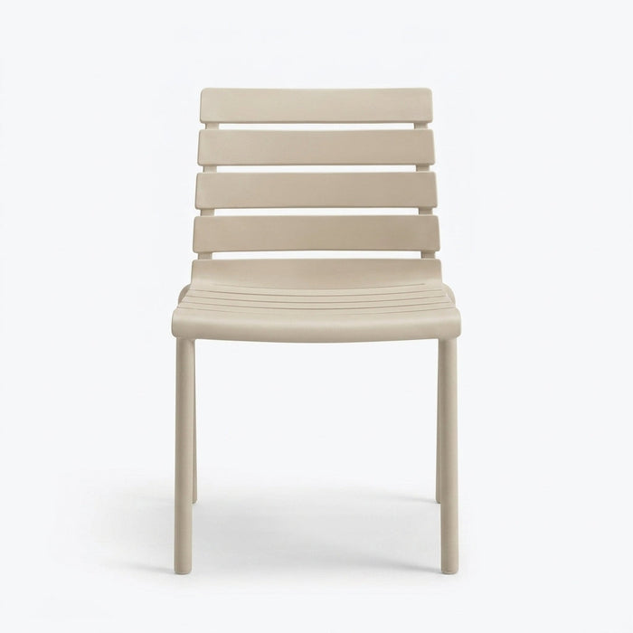 Silla Montana, Taupe Claro, con Espaldar en Líneas Diseño Moderno