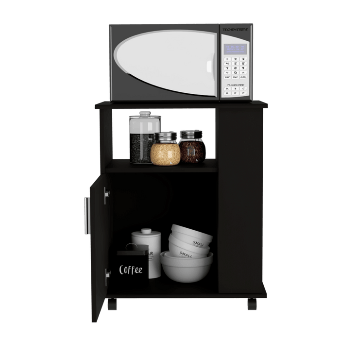 Módulo Microondas Lower, Wengue, con Una Puerta Abatible y Rodachinas Para Su Fácil Desplazamiento ZF