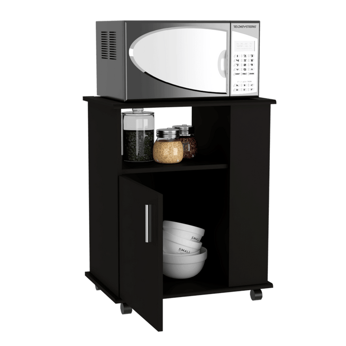 Módulo Microondas Lower, Wengue, con Una Puerta Abatible y Rodachinas Para Su Fácil Desplazamiento ZF