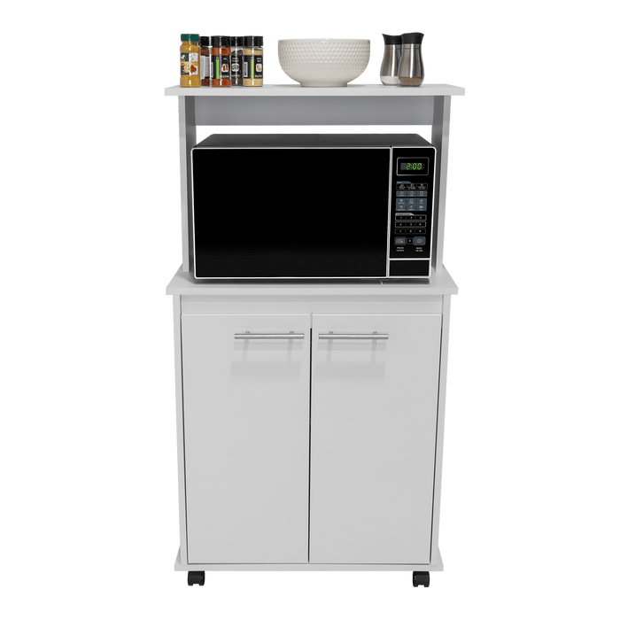 Módulo Microondas Delfi, Blanco, con Dos Puertas Batientes