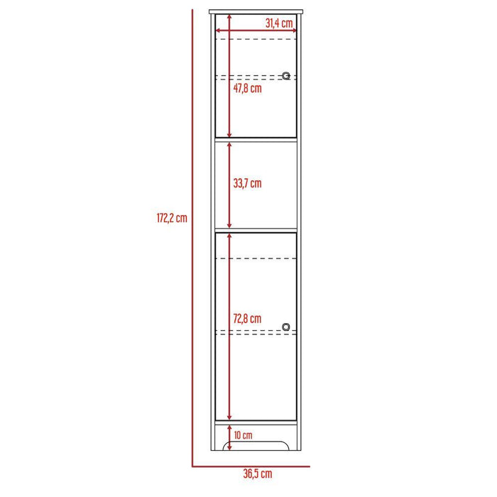 Mueble Auxiliar de Baño Ibis, Blanco, con Dos Puertas Batientes  ZF