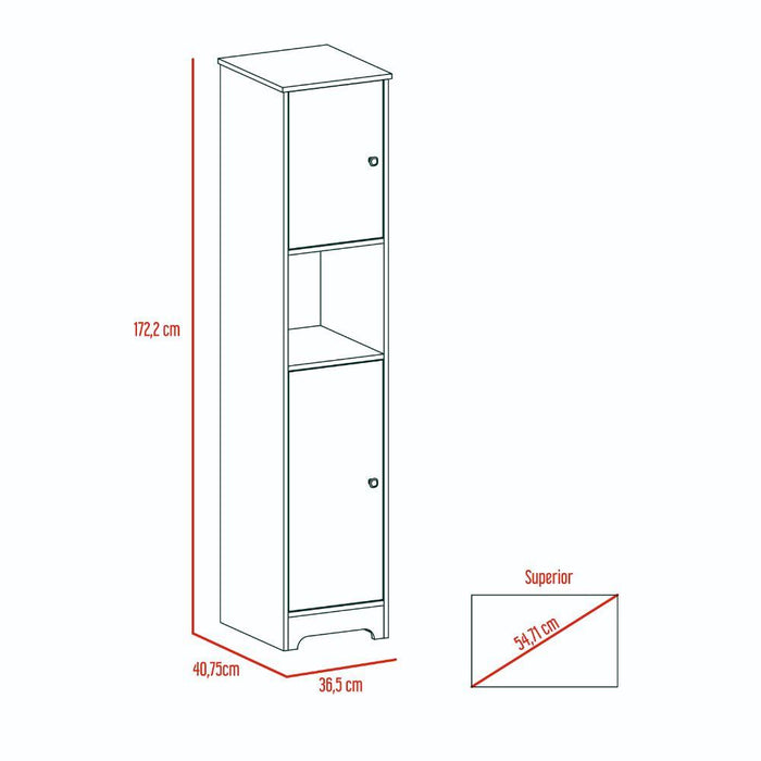 Mueble Auxiliar de Baño Ibis, Blanco, con Dos Puertas Batientes  ZF