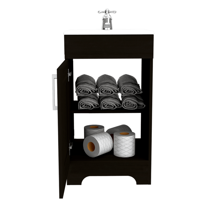 Mueble para Lavamanos Apolis, Wengue, con Una Puerta Batiente