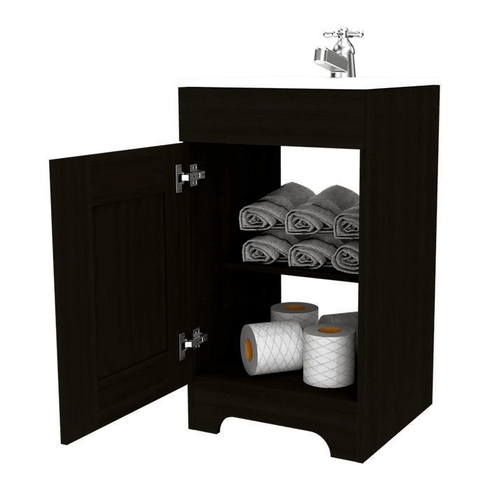 Mueble para Lavamanos Apolis, Wengue, con Una Puerta Batiente