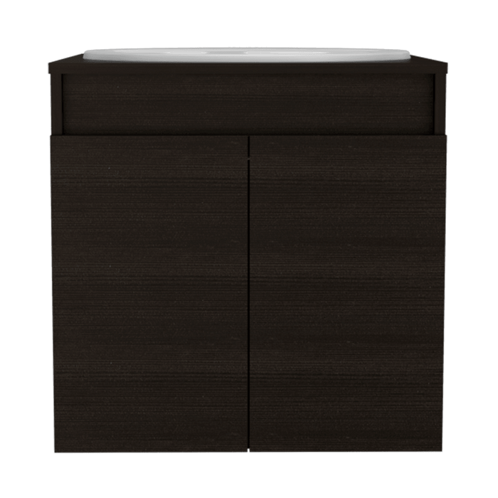 Mueble para Lavamanos Orus, Wengue, con Espacio Para Ubicar Objetos de Aseo Cor