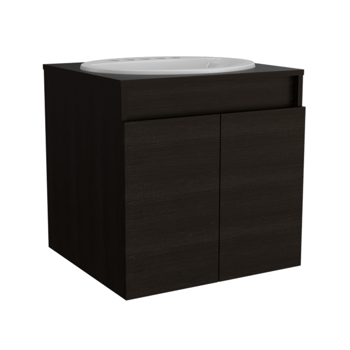 Mueble para Lavamanos Orus, Wengue, con Espacio Para Ubicar Objetos de Aseo Cor