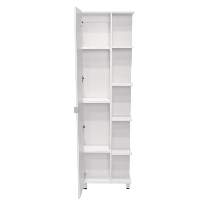 Mueble Esquinero Zendaya, Kronos Blanco, con Variedad de Entrepaños  ZF