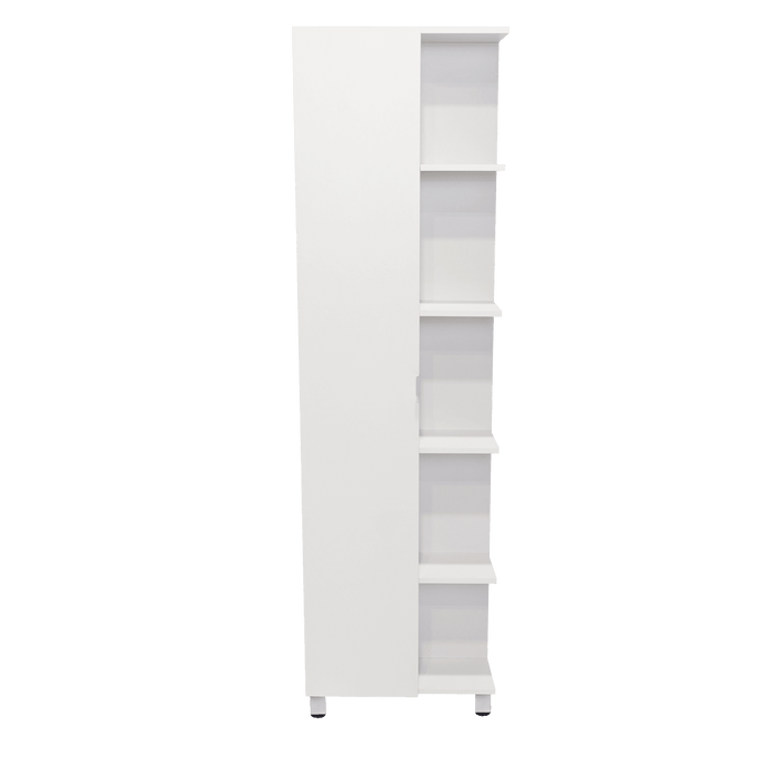 Mueble Esquinero Zendaya, Kronos Blanco, con Variedad de Entrepaños  ZF