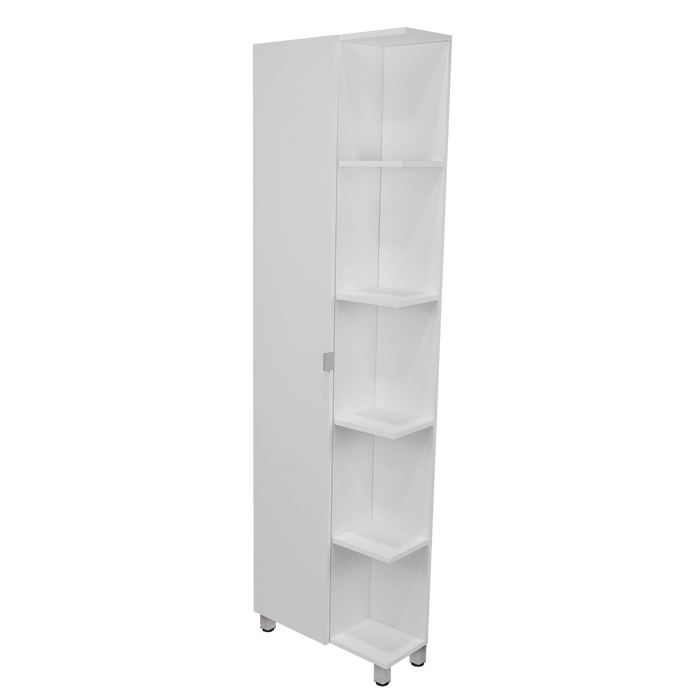 Mueble Esquinero Zendaya, Kronos Blanco, con Variedad de Entrepaños  ZF