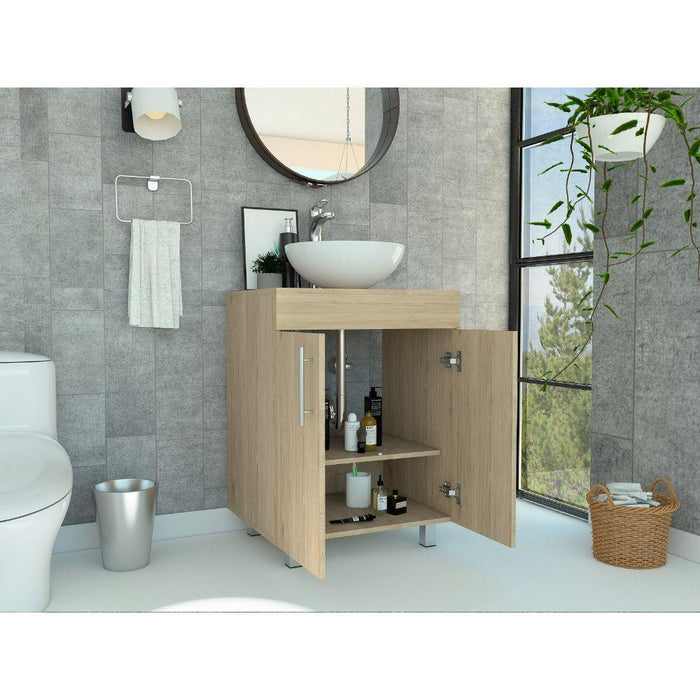 Mueble para Lavamanos Sorrent, Beige, con Dos Puertas Batientes