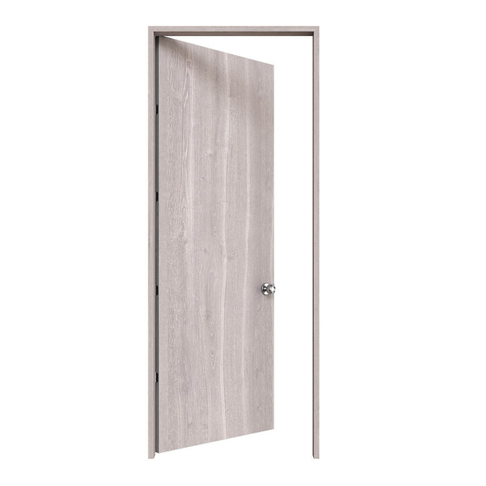 Puerta de madera melaminica veta vertical color bardolino 90 cm x 235 cm