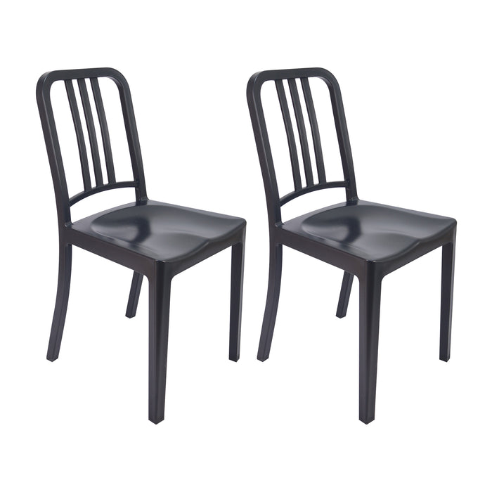 Set de 2 sillas exterior munich sin brazos grafito  marca Boxbit