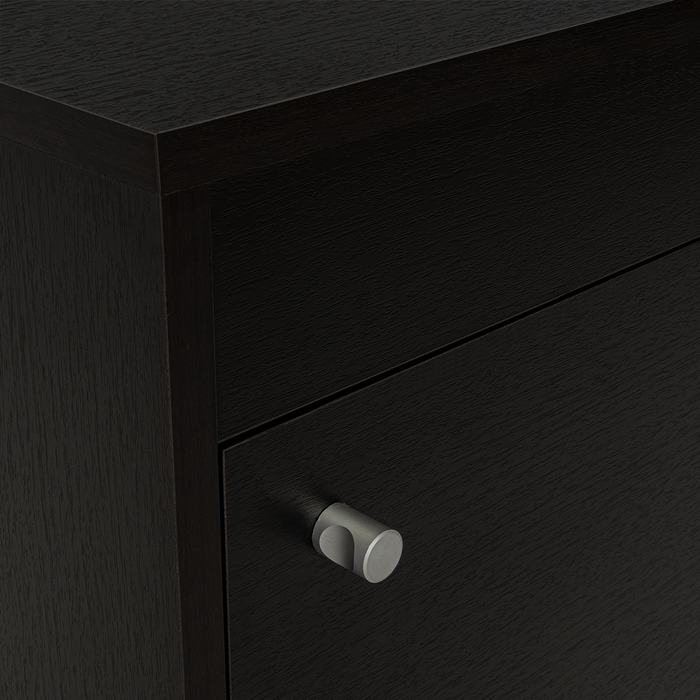 Mesa de Noche Tutto, Wengue, con Un Cajón Amplio Ideal Para Espacios Pequeños