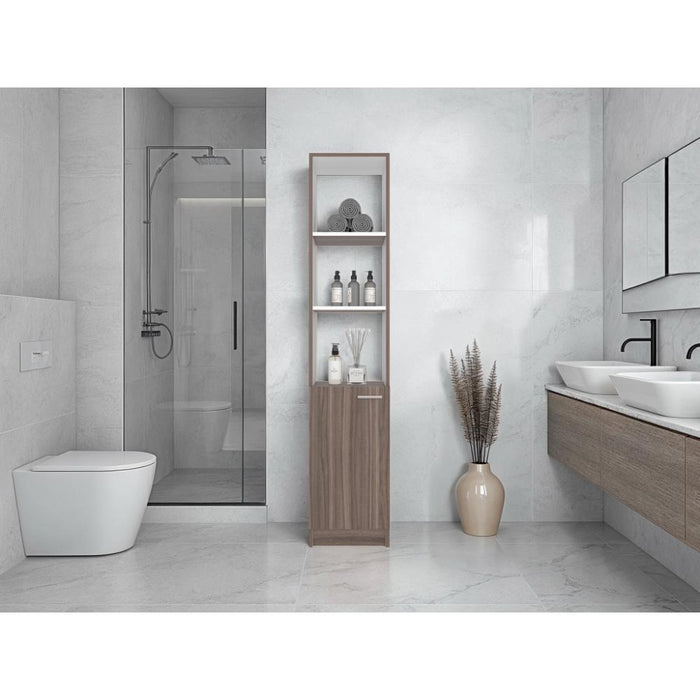 Organizador de Baño Aqua, Avellana y Blanco, con Variedad de Entrepaños ZF